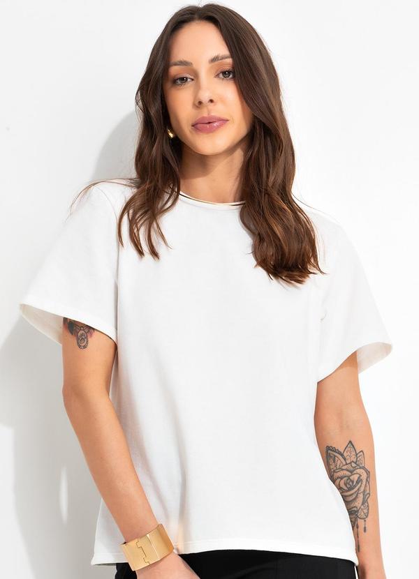 Blusa Off White em Moletinho