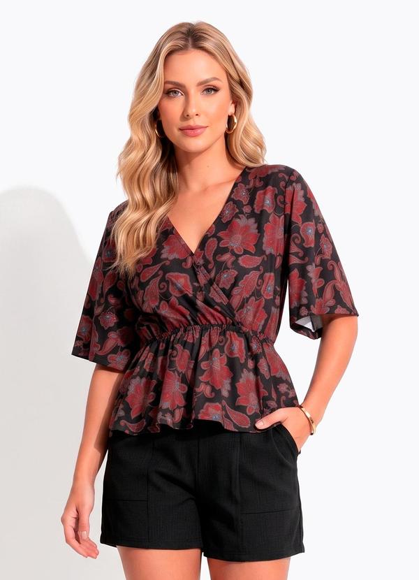 Blusa Paisley Terroso em Malha Fria