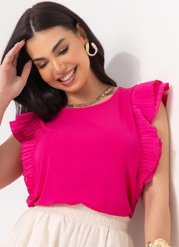Blusa Pink em Malha de Viscose
