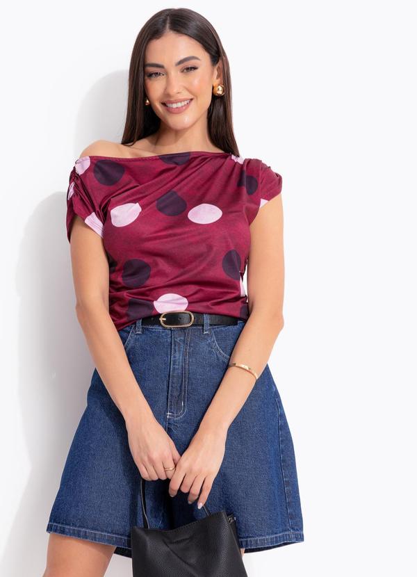 Blusa Poá Irregular em Malha Fria