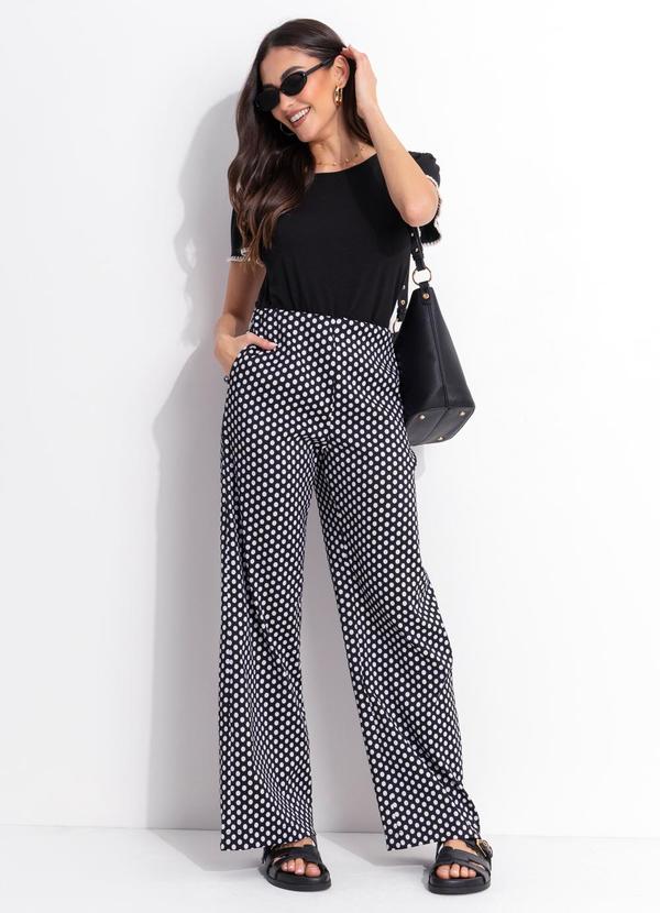 Blusa Preta em Malha de Viscose