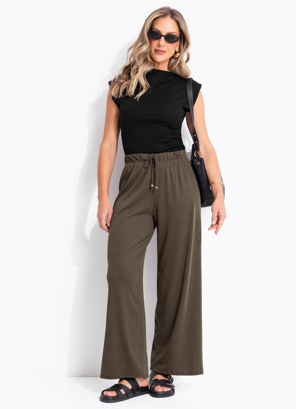 Blusa Preta em Ribana Canelada