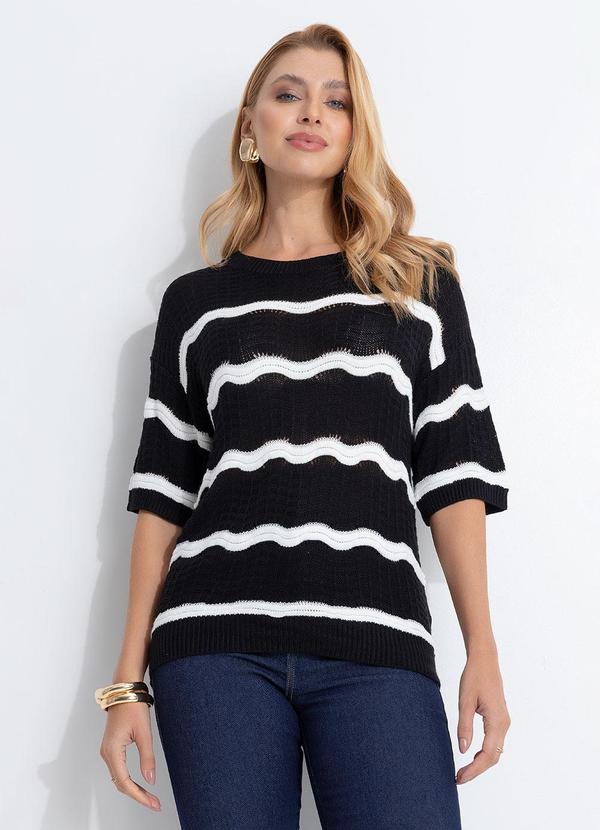 Blusa Preta em Tricô