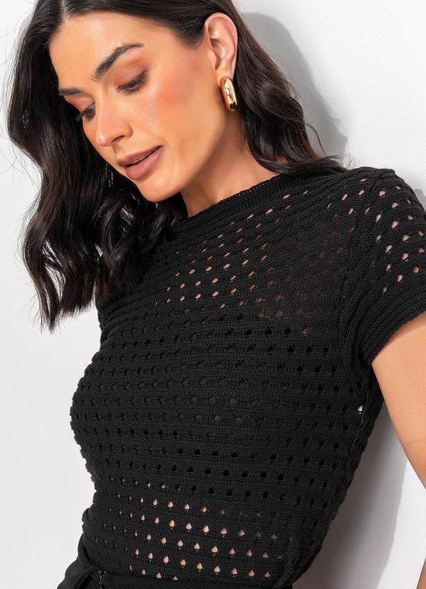 Blusa Preta em Tricô
