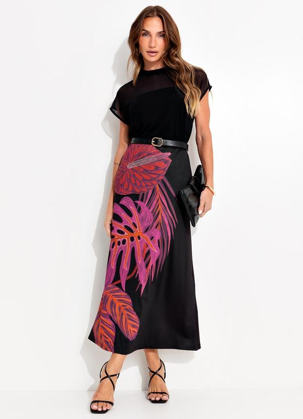Blusa Preto em Malha Crepe