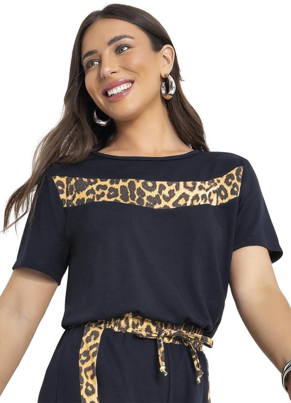 Blusa Preto em Poliviscose