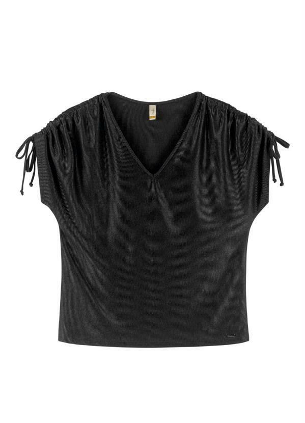 Vista 2 Blusa Preto Marialícia Marialícia