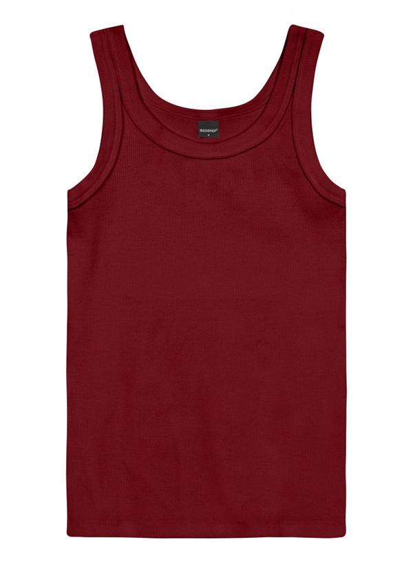 Blusa Regata Feminina em Ribana Bordô