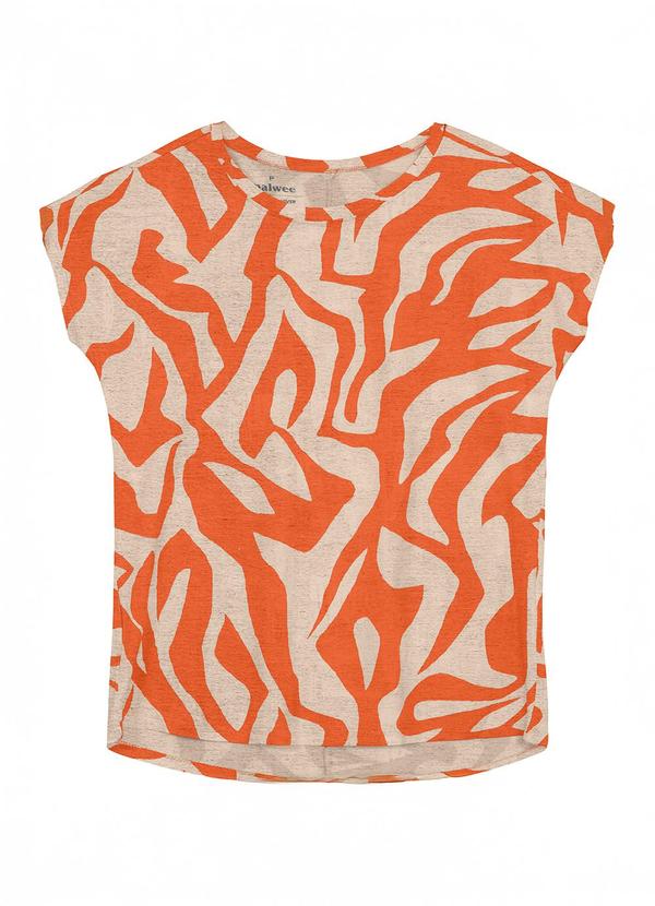 Blusa Regular Orgânica em Viscose Laranja