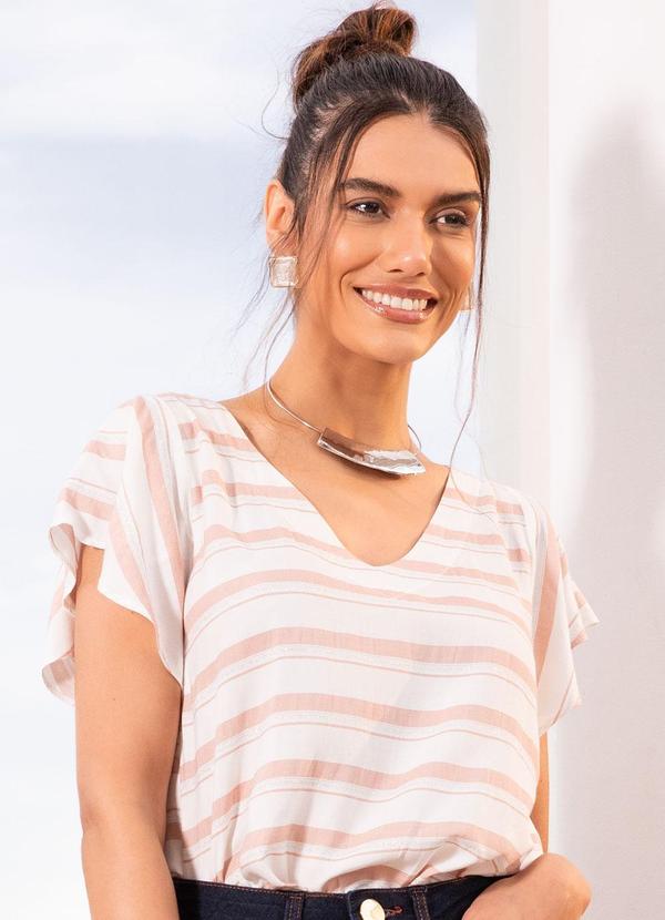 Blusa Rosé em Viscose Plana