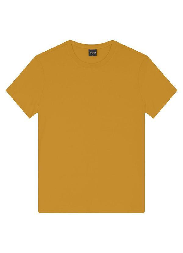 Blusa Slim em Viscose Amarelo Mostarda
