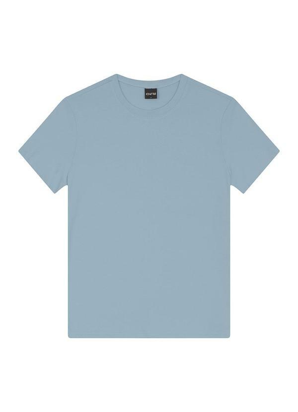 Blusa Slim em Viscose Azul Pastel