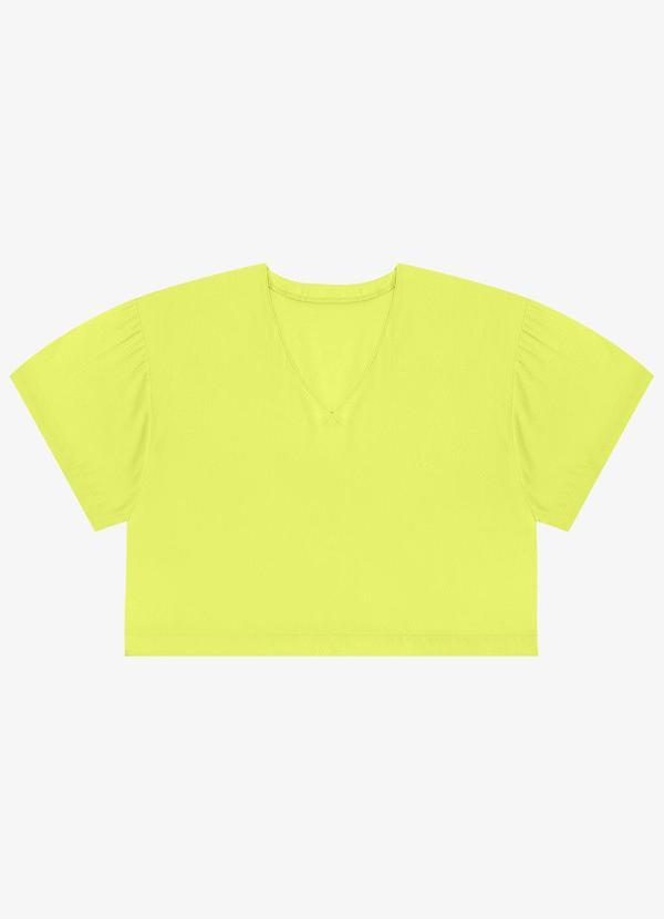Blusa Tecido em Viscose Infinita Cor Amarelo