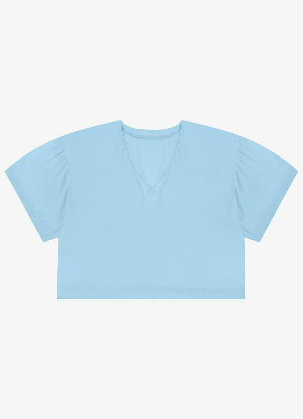 Blusa Tecido em Viscose Infinita Cor Azul