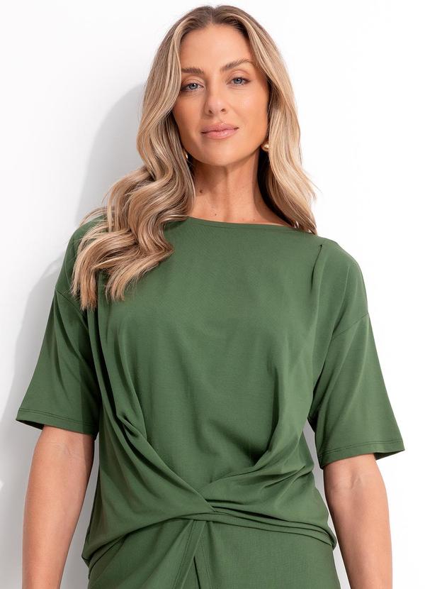 Blusa Verde em Malha de Viscose