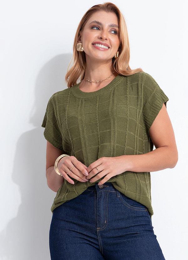 Blusa Verde em Tricot