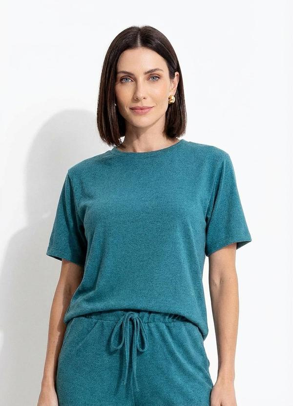 Blusa Verde Escuro em Malha Tricô