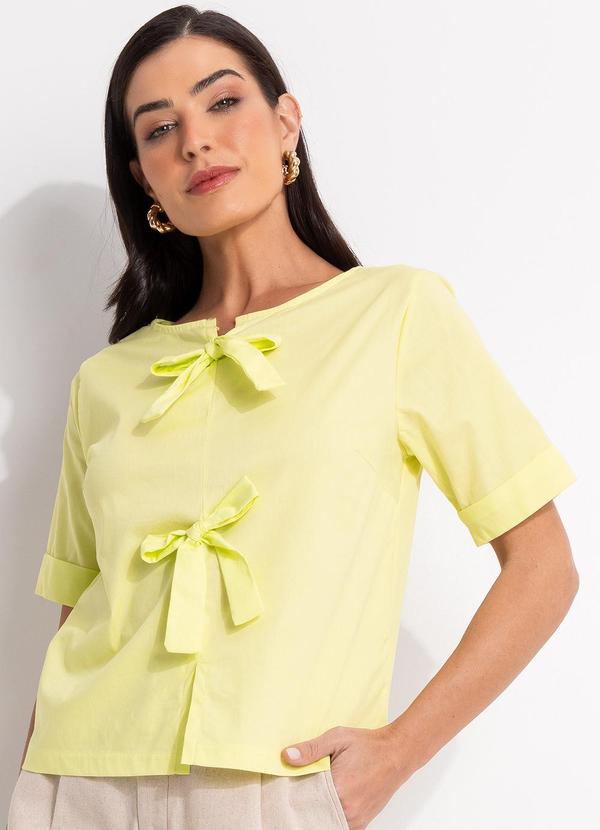 Blusa Verde Lima em Tricoline