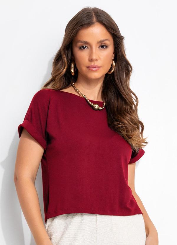 Blusa Vermelho em Malha de Viscose