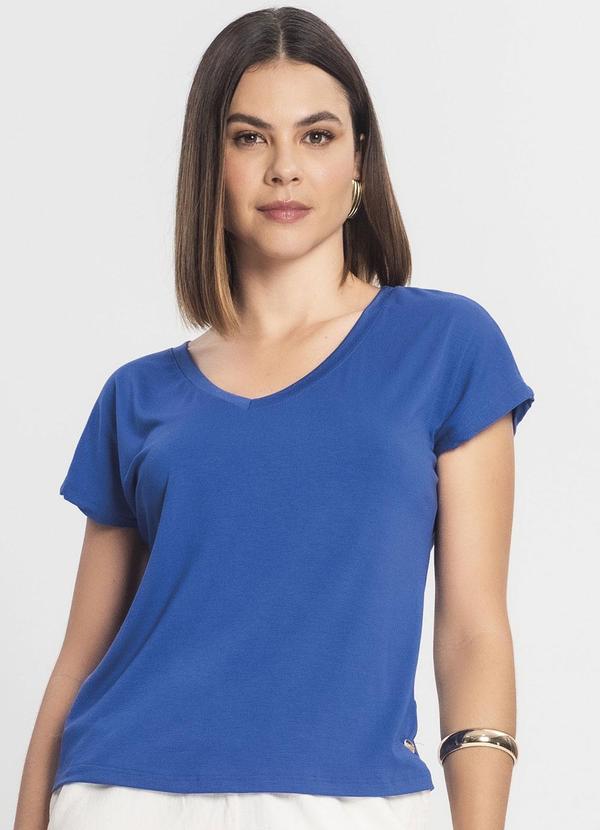 Blusa Básica Feminina Azul