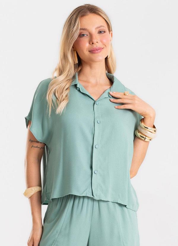 Camisa Feminina Malha Viscose Verde