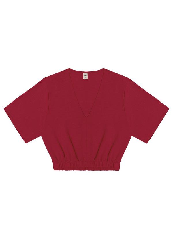 Blusa Feminina com Decote V Vermelho