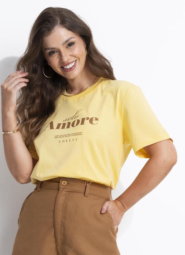 Vista 2 Camiseta Amarelo Colcci Colcci