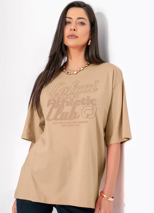 Camiseta em Algodão Cj Bege