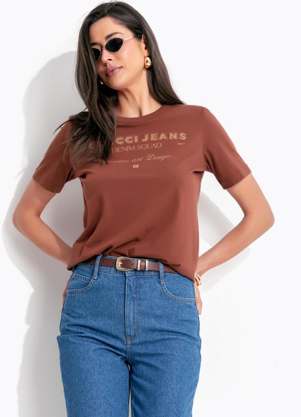 Camiseta em Algodão Cj Marrom