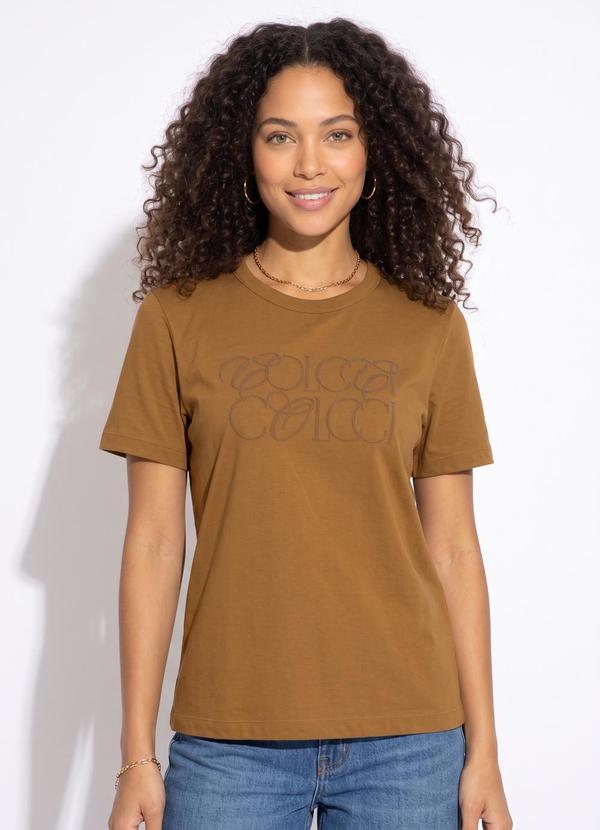 Camiseta em Algodão Marrom