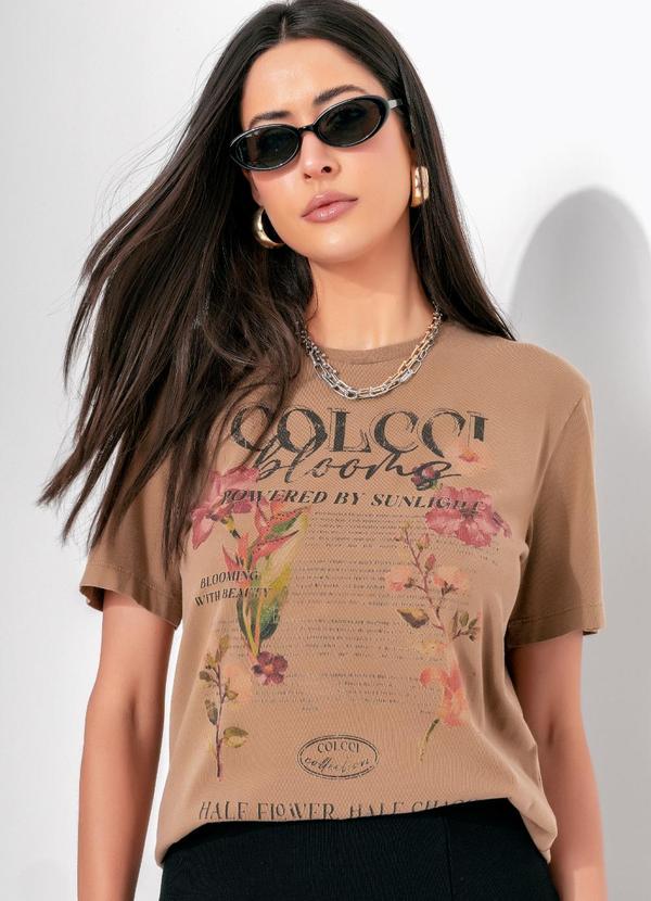 Camiseta em Algodão Marrom