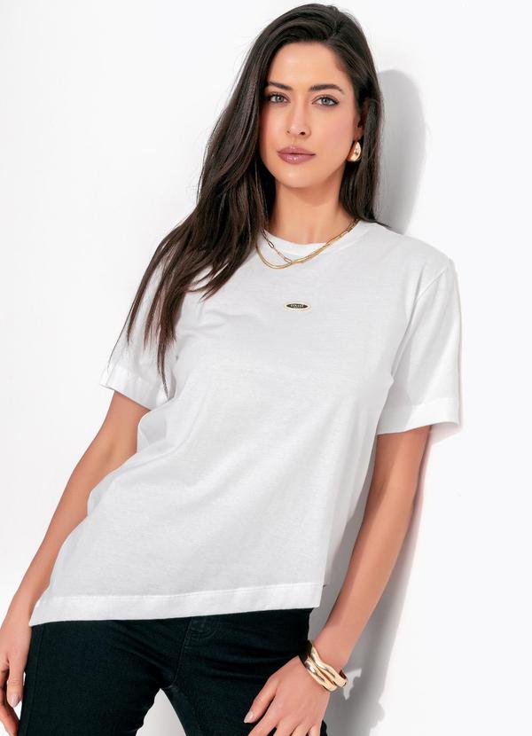 Camiseta em Algodão Off White