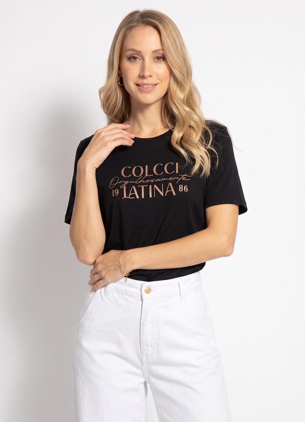 Camiseta em Algodão Preto