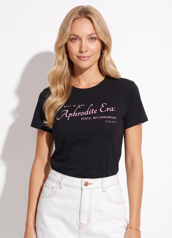Camiseta em Algodão Preto