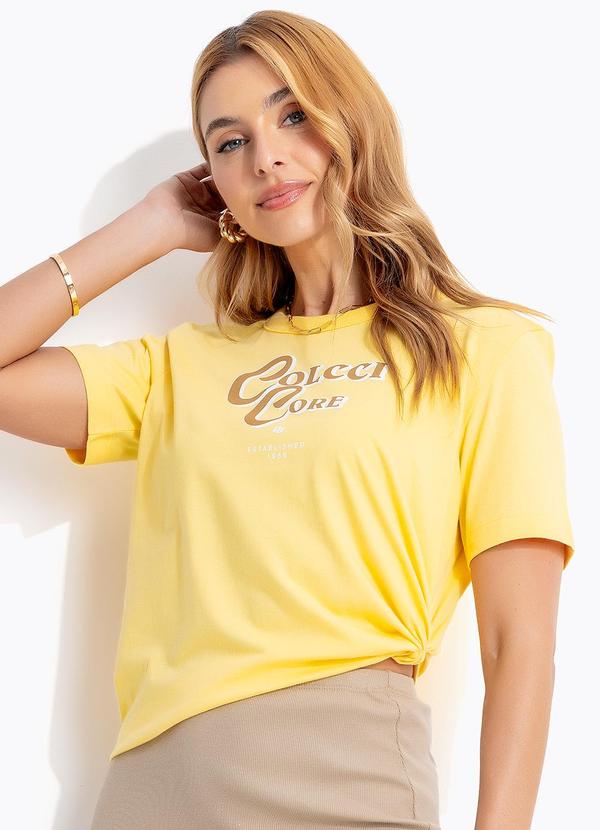 Camiseta em Malha Amarelo