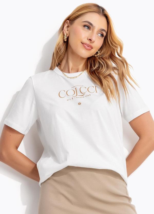 Camiseta em Malha Off White