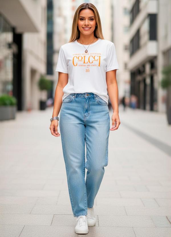 Camiseta em Malha Off White