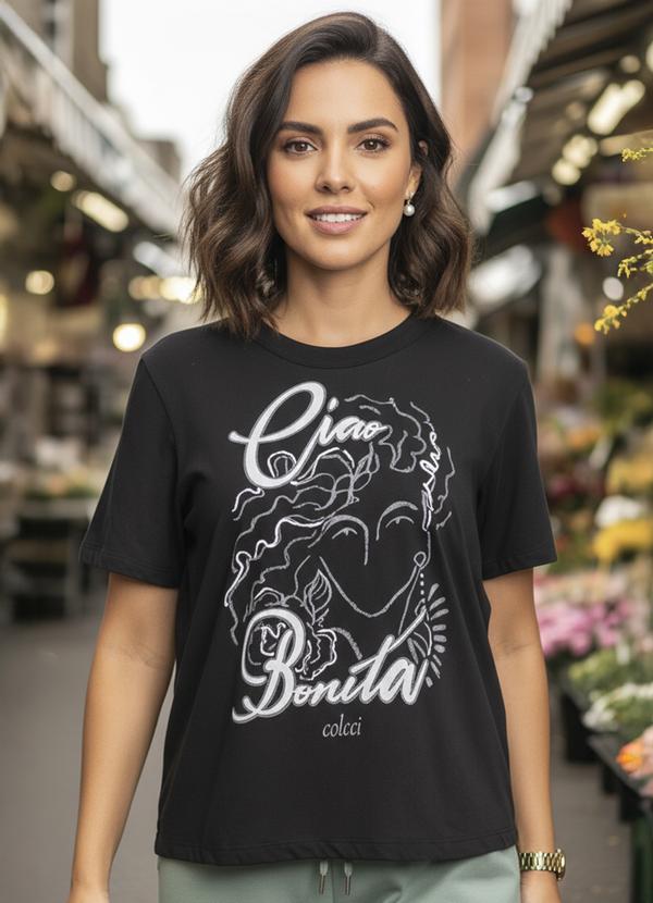Camiseta em Malha Preto