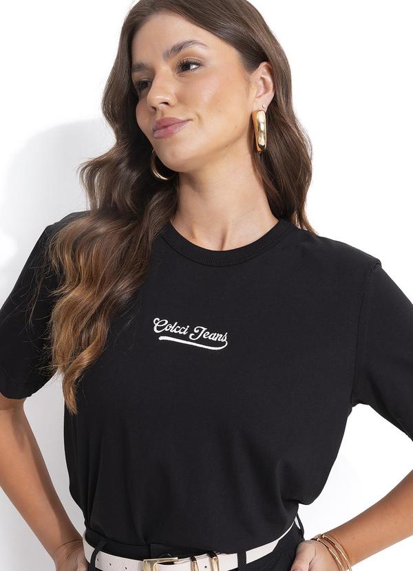 Vista 2 Camiseta em Malha Preto Colcci Colcci