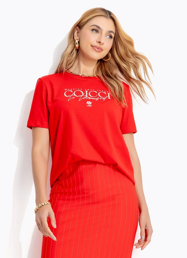 Camiseta em Malha Vermelho