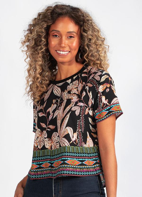 Vista 2 Camiseta em Viscose Estampado Colcci Colcci