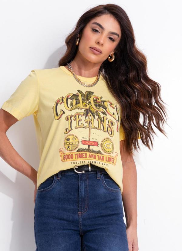 Camiseta Estampada Cj Amarelo