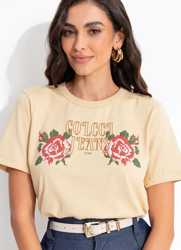 Camiseta Estampada Cj Bege