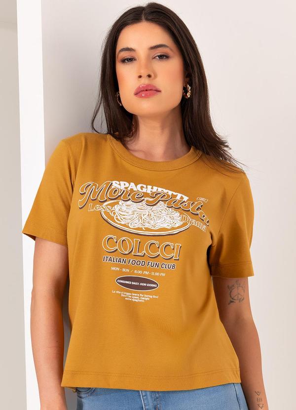 Camiseta Estampada Marrom