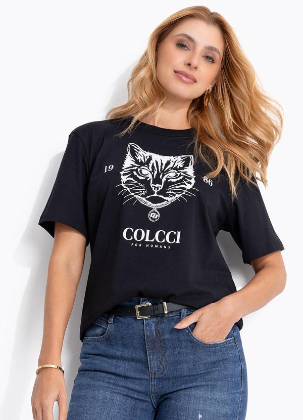 Camiseta Estampada Preto