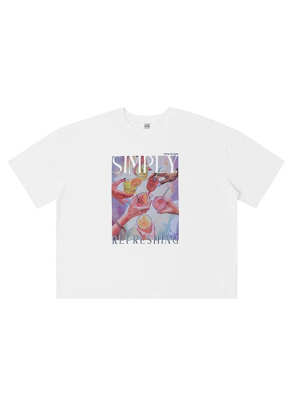 Camiseta Feminina em Meia Malha Branco