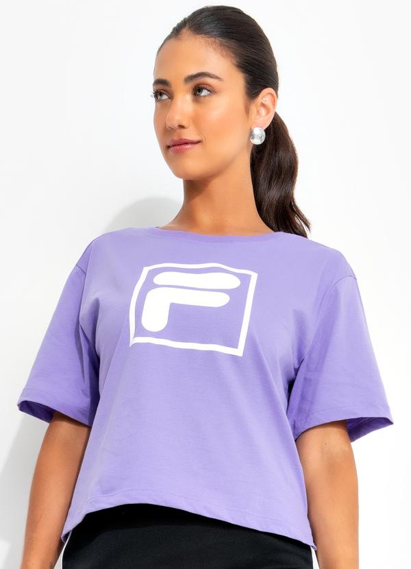 Camiseta Feminina Letter Essentials Roxo