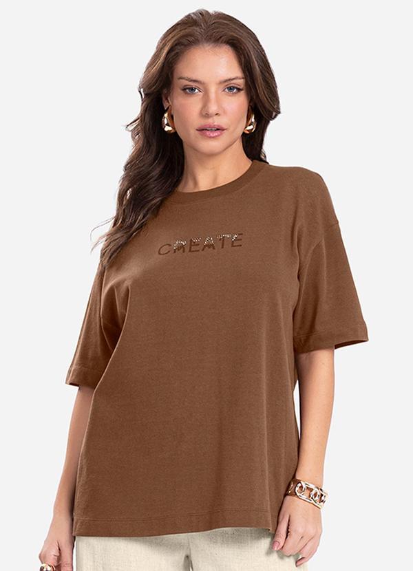 Camiseta Feminina Marrom