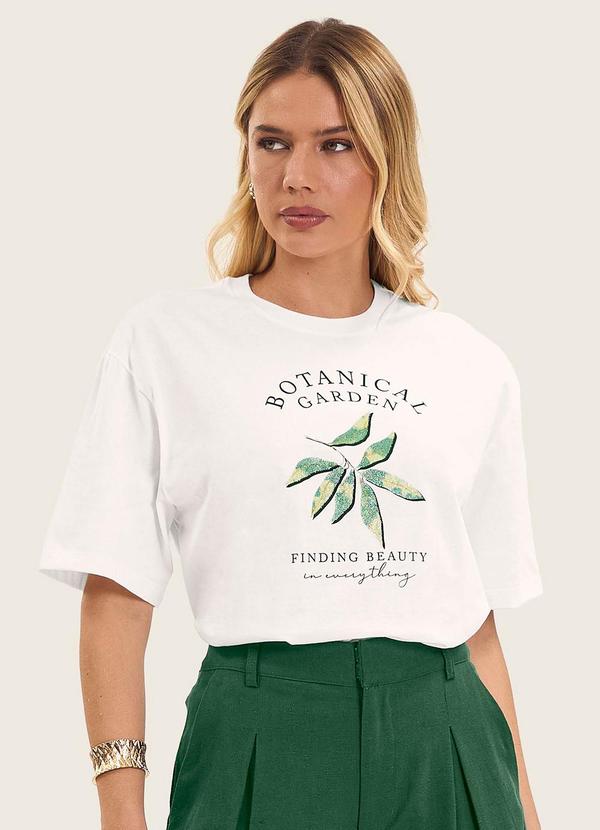 Vista 2 Camiseta Feminino Manga Curta Meia Malha Bege Endless Endless