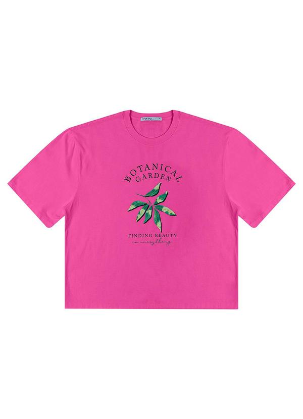 Vista 2 Camiseta Feminino Manga Curta Meia Malha Rosa Endless Endless